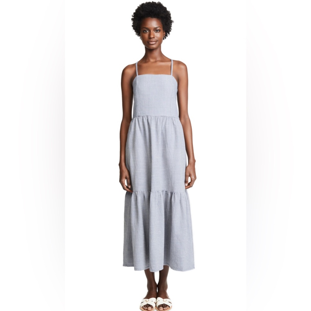 ace & jig XS sleeveless maxi blue summer dress with pockets :)